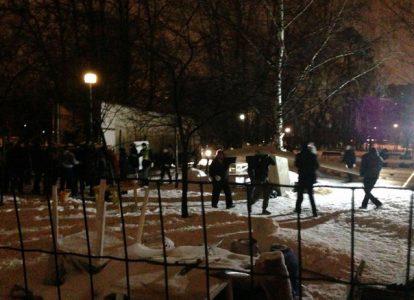 Рейдерский захват парка "Торфянка" 13 февраля 2016 года