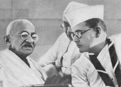 Махатма Ганди и Сухандра Чандра Бос