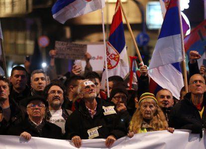 Сербы протестуют против пенсионной реформы