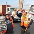 Рабочие профсоюза Teamsters на забастовке