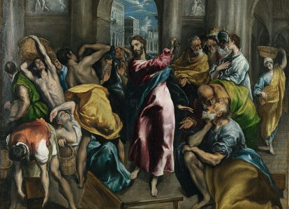 Изгнание торгующих из храма (Эль Греко, до 1570 года)