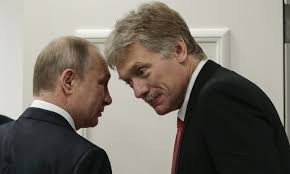 Президент В. Путин и его пресс-секретарь Д. Песков