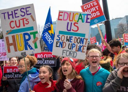 Канада. Протесты против школьной реформы